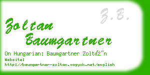 zoltan baumgartner business card